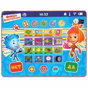 Сенсорный планшет - Фикси Викторина, 12 тем, 120 вопросов, 9 фиксипелок (Умка, HX82015-R40)
