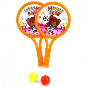 Набор из 2 ракеток 26 см., с 2 мячами, в сетке, несколько цветов (B1648089sim)