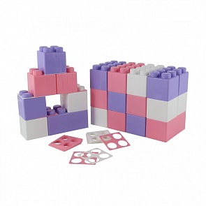 Конструктор строительный XXL, 24 элемента v2 с соединителем, 24 элемента (Полесье, 68057)