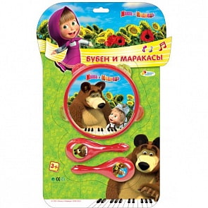 Бубен и маракасы «Маша и Медведь» (Играем Вместе, B589437-R2sim)