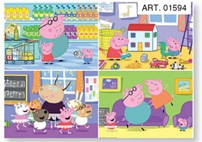  Мини-пазл - Peppa Pig, 24 элемента (Origami, 01594_peppa)