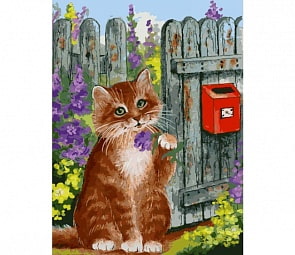 Раскраски по номерам - Картина Ожидание письма, 30 х 40 см (Белоснежка, 785-АS)