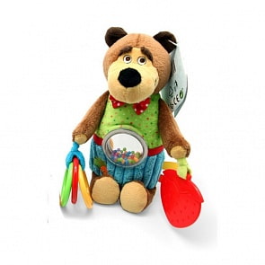 Игрушка погремушка плюшевая Маша и Медведь, Медведь (Simba, 9300817-2)