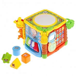 Развивающий куб-сортер - Маршак 8 в 1, свет и звук (Умка, GW3839-R)