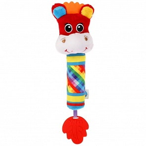 Текстильная игрушка-погремушка Корова с пищалкой (Умка, RS-COW3)