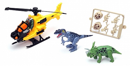 Игровой набор – Охотник за динозаврами, с вертолётом 