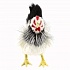 Мягкая игрушка Курица черно-белая, 27 см  - миниатюра №4