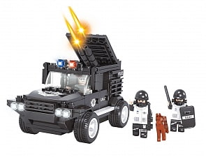 Конструктор – Полиция: машина с фигурками, 216 деталей (Ausini, 23507)