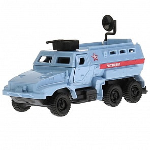 Броневик – Росгвардия, 12 см, открываются двери, вращается пушка, инерционный механизм (Технопарк, SB-17-60-A(GB)-WB)