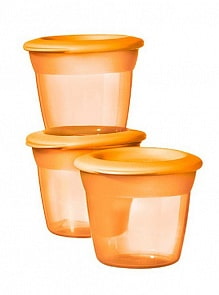 Контейнеры для питания, 3 штуки. Оранжевые (Tommee Tippee, 1803_оранжевый)