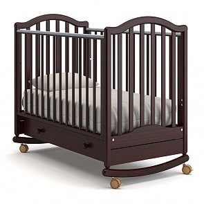 Кровать детская Гандылян К-2002-17 Лейла, махагон (Gandylyan, GAN-К 2002-17_махагон)