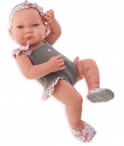 Кукла-младенец Ника в сером, 42 см. (Antonio Juan Munecas, 5008G)