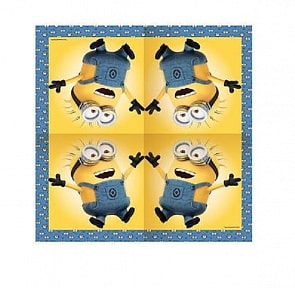Набор салфеток 20 шт. из серии Minions, размер 33 х 33 см. (Росмэн, 32121ros)