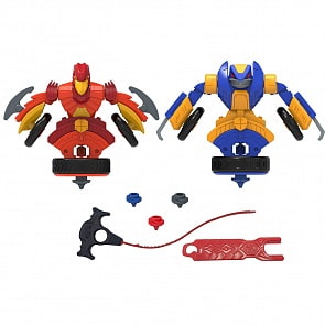 Игровой набор волчков-трансформеров 2 в 1 Spin Racers – Кинжал и Огнедышащий с аксессуарами (Spin Racers, K02SRDP3)