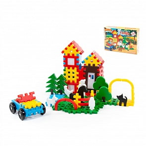 Конструктор Семья, 120 элементов, в коробке (Полесье, 4826)