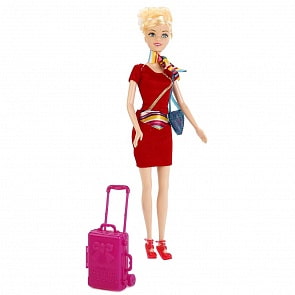 Кукла стюардесса с аксессуарами, 29 см (ZY748614) (ассортимент)