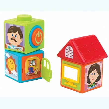 Детская игровая развивающая игрушка – история из кубиков 
