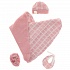Комплект одежды для кукол 26 см розовое одеяло шапка слюнявчик трусики  - миниатюра №7