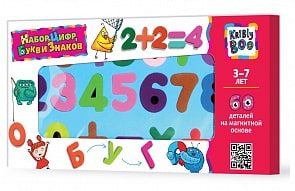 Развивающий набор магнитных букв, знаков и цифр (KriBly Boo, 47078Pi)