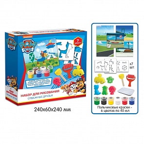 Набор для рисования TM Paw Patrol - Отважные друзья, трафареты (Росмэн, 36961)