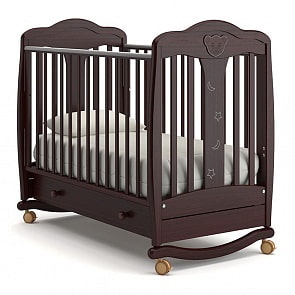 Кровать детская Гандылян К-2006-2 Мишель, махагон (Gandylyan, GAN-К2006- 2_махагон)