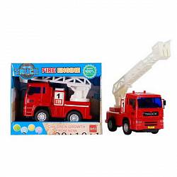 Инерционная машина - Пожарная (JUNFA TOYS, 6911) - миниатюра