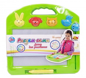 Магнитная доска - Рисуем сами, с возможностью стирания рисунка, с аксессуарами (ABtoys, PT-00765)