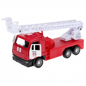 Пожарная машина Камаз, 12 см, металлическая инерционная (Технопарк, SB-16-22WB)