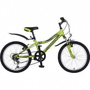 Велосипед подростковый 20" mtb nexter 1100, хардтейл, 6 скоростей, салатовый (Mustang, ST20084-NX)