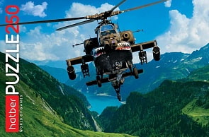 Пазлы 250 элементов – Вертолет в горах (Hatber, 250ПЗ3-12412)