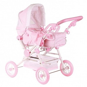 Четырехколесная коляска, розовая в горошек (Gotz, 3402318)