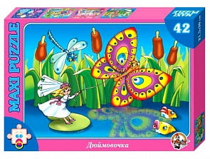 Макси-пазл серии в гостях у сказки. «Дюймовочка» (Десятое Королевство, 01045ДК)