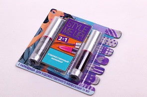 Набор для девочек 2-в-1 Блестящий маникюр, цвет серебристый и бордовый (Style Me Up, 1605st)