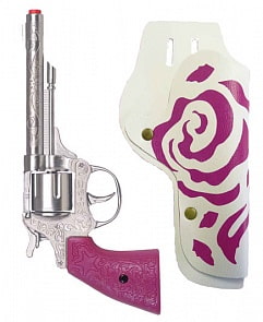 Розовый пистолет, 8 пистонов (Gonher, 180/2F)