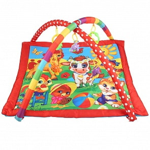 Детский игровой коврик Любимые друзья, с погремушками на подвеске (Умка, B1906303-R2)
