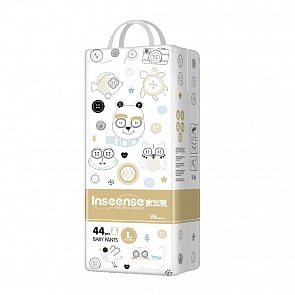 Трусики-подгузники Inseense V6 (9-14 кг), 44 штуки, L, золотая упаковка, супертонкие (Inseense, InsV6-44)