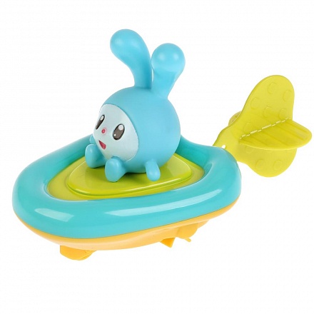 Игрушка пластизоль для ванны Малышарики – Лодка и Крошик, 5,5 см 