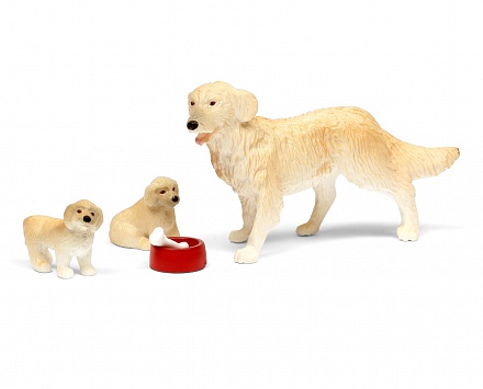 Набор фигурок животных - Пес из серии Семьи со щенками 