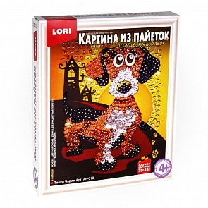 Картина из пайеток - Такса Чарли (Lori, Ап-012-no)