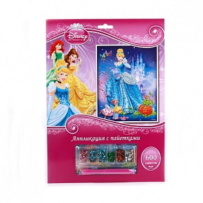 Набор для творчества - Аппликация из пайеток - Disney Принцессы (Multiart, SQC-EP100-PR)