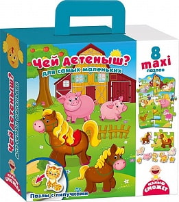 Пазл с липучками - Чей малыш? (Vladi Toys, VT2907-01)