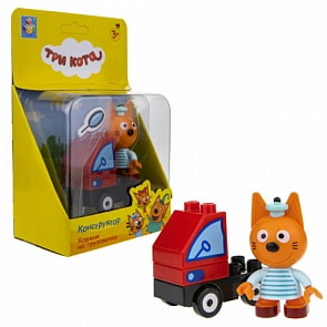 Конструктор Три Кота - Коржик на грузовичке, 6 деталей (1Тoy, Т19860)