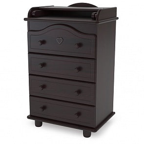 Комод детский Гандылян КО-2010-5Л Аистенок mini Люкс, махагон (Gandylyan, GAN-КО 2010-5Л_махагон)