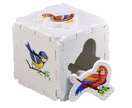 Кубик-сортер Птицы, материал Eva 