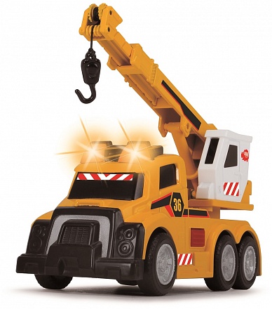 Машина Dickie Toys Mobile Crane с краном со светом и звуком, 15 см 