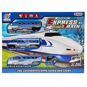 Железная дорога свет + звук, с аксессуарами (1711B103)