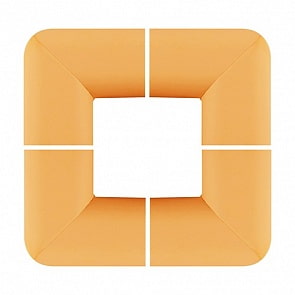 Мягкие накладки на углы, 4 штуки, каучук (Lubby, 20513/144/12) (ассортимент)