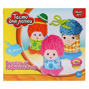 Набор для лепки Парикмахер, с формочками и аксессуарами (MultiArt, B1481610-PD)