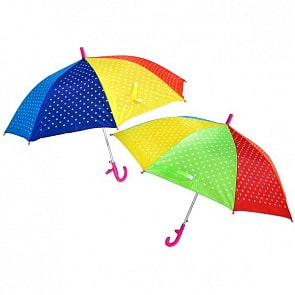 Зонт цветной в горошек диаметр 50 см., со свистком, несколько цветов (С-Трейд, UM50-RBWsim)