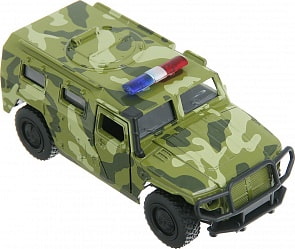 Инерционная металлическая машинка ГАЗ Тигр - Военная (Play Smart, Р41117)